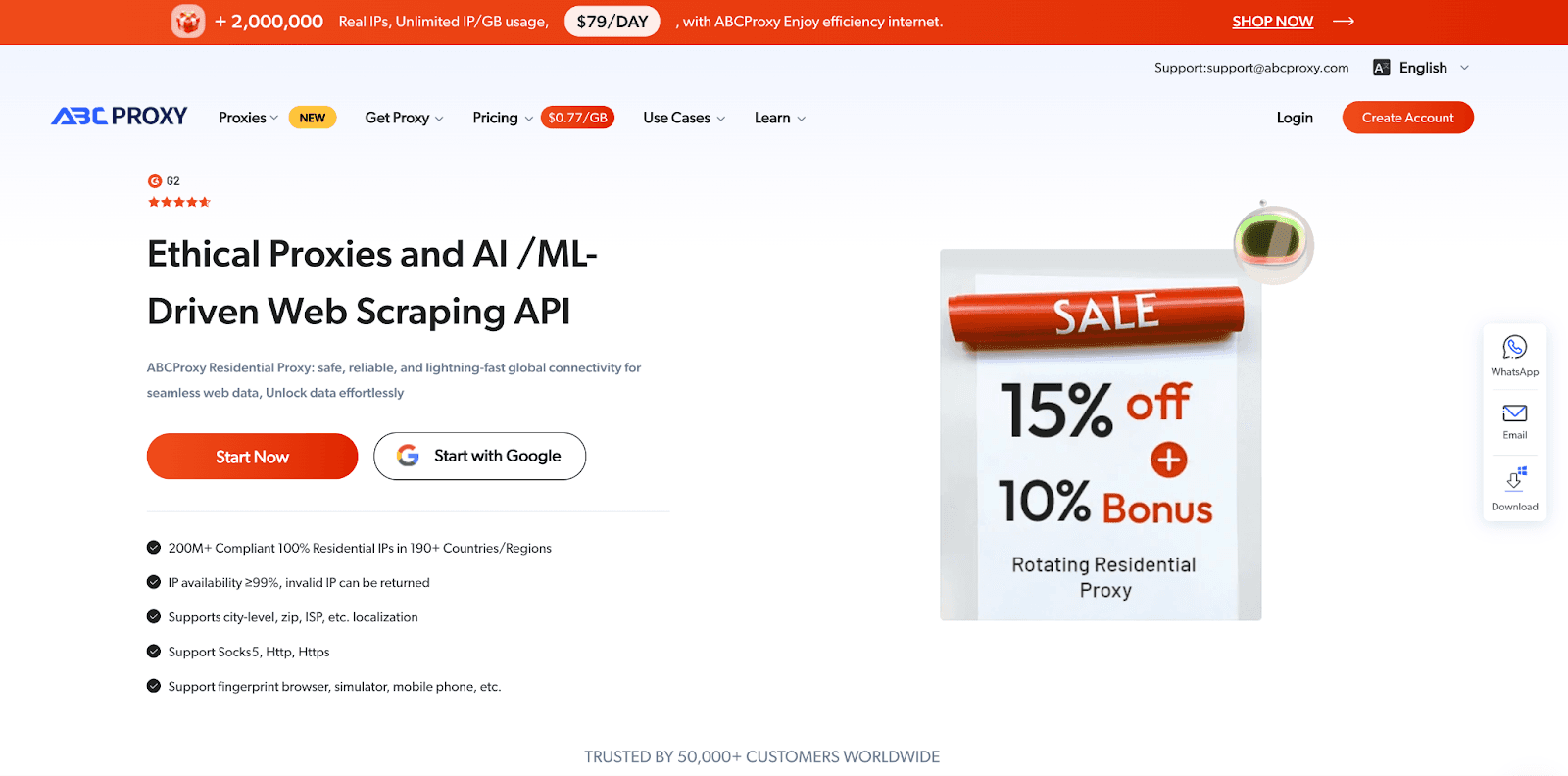 ABC Proxy homepage