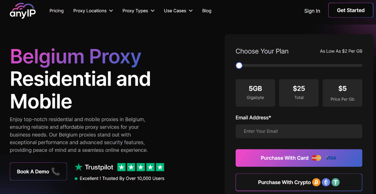 AnyIP main page