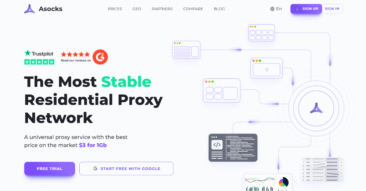 Asocks main page