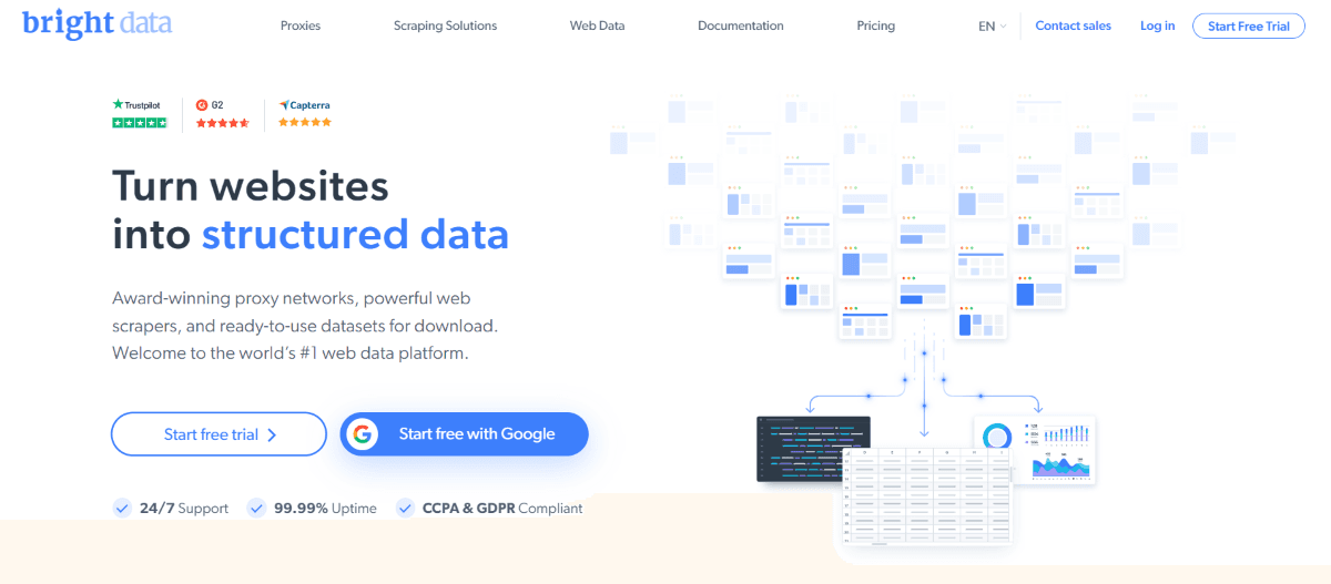 Домашняя страница Bright Data