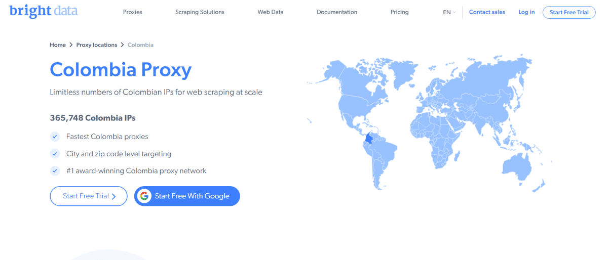 Bright Data’s homepage