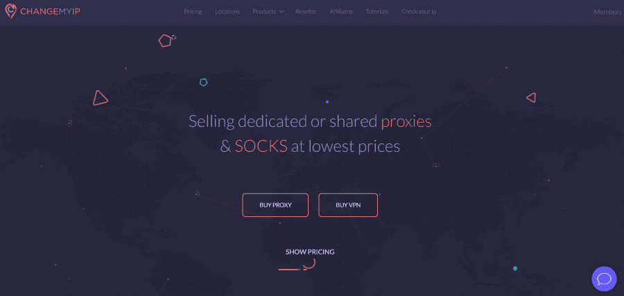 ChangeMyIP Homepage