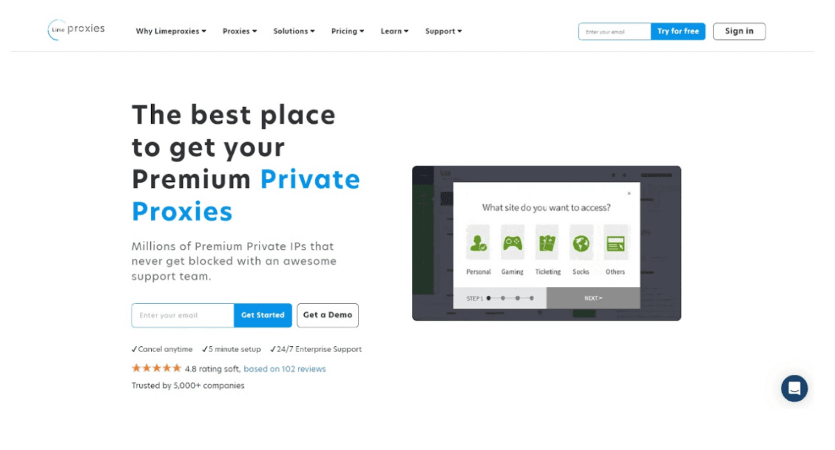 Главная страница Limeproxies