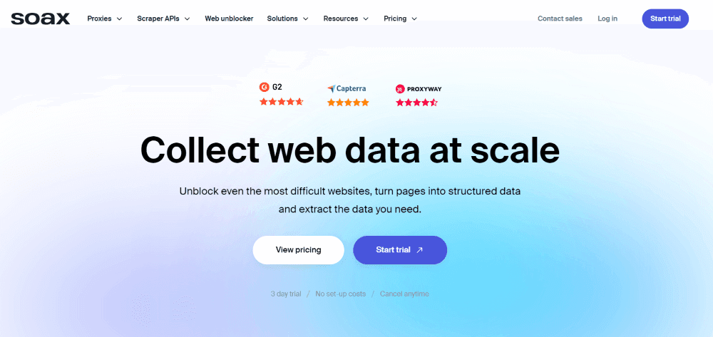 Soax Homepage