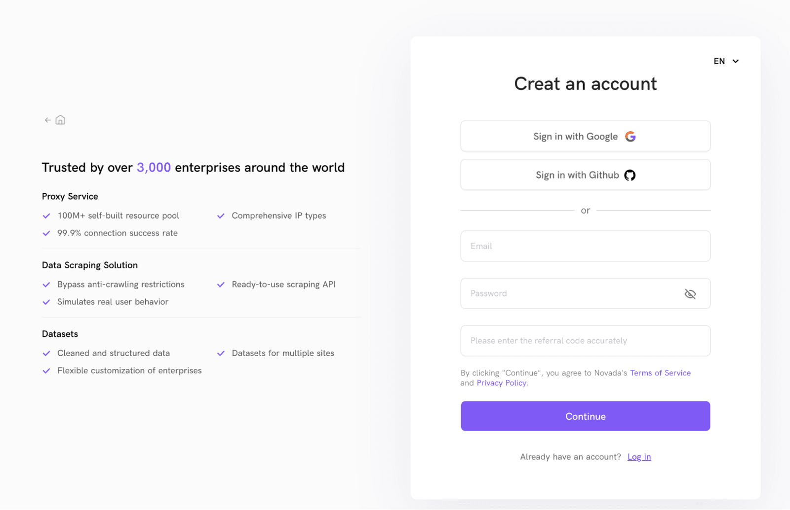 Novada Webpage