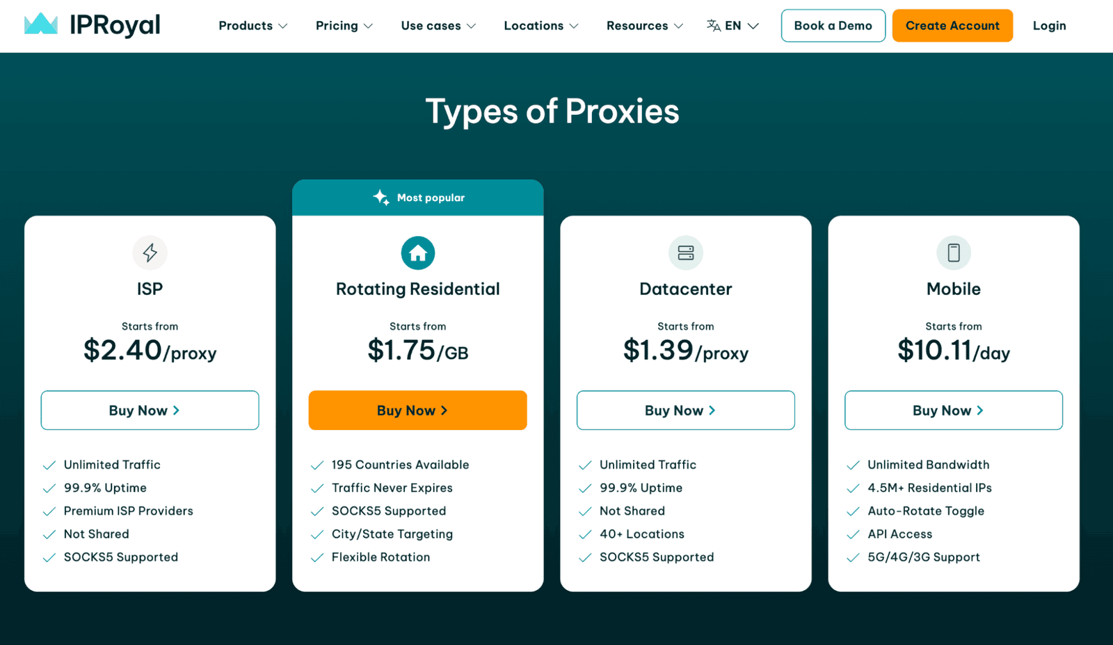 IpRoyal Webpage