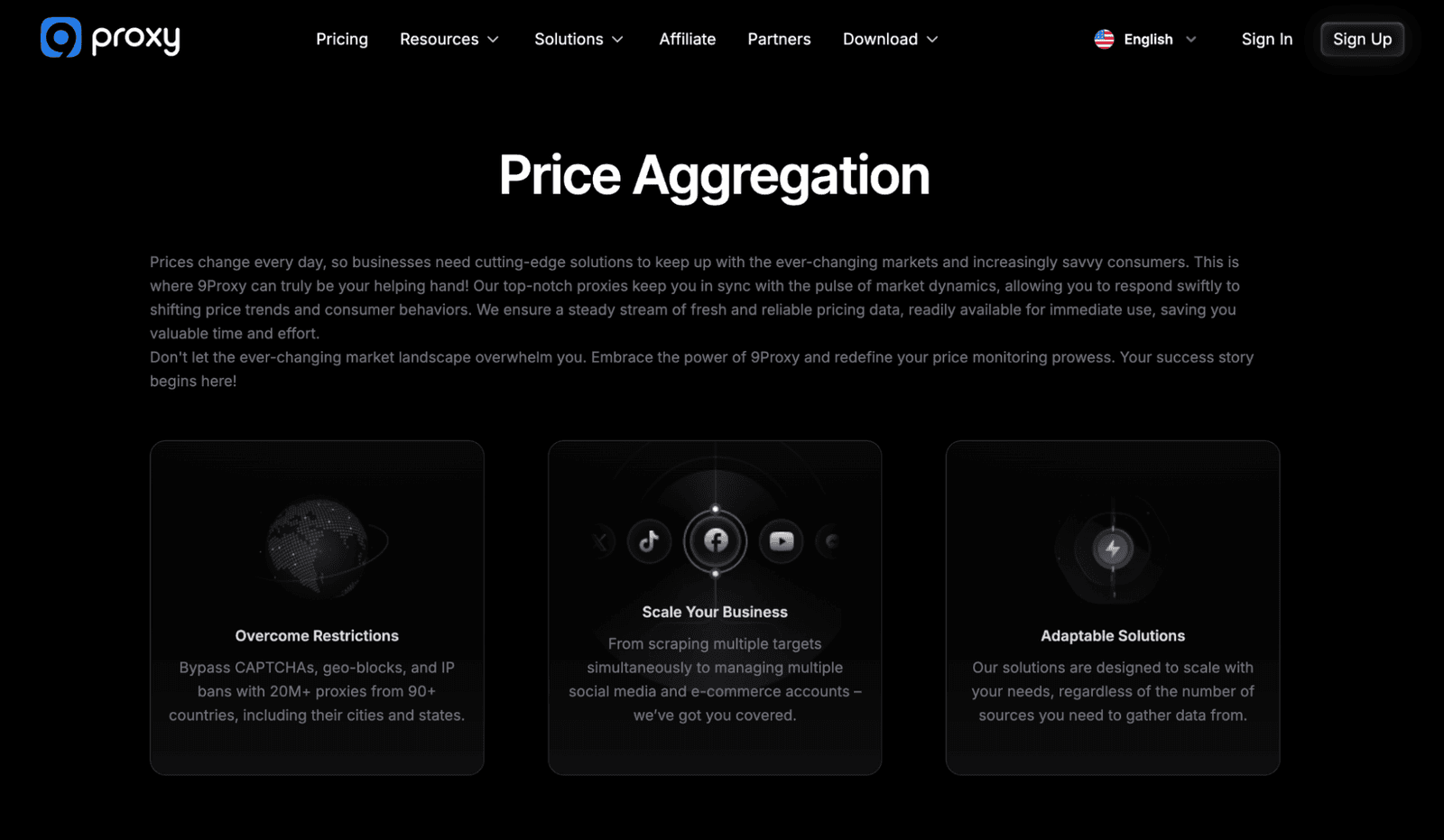 9Proxy Webpage