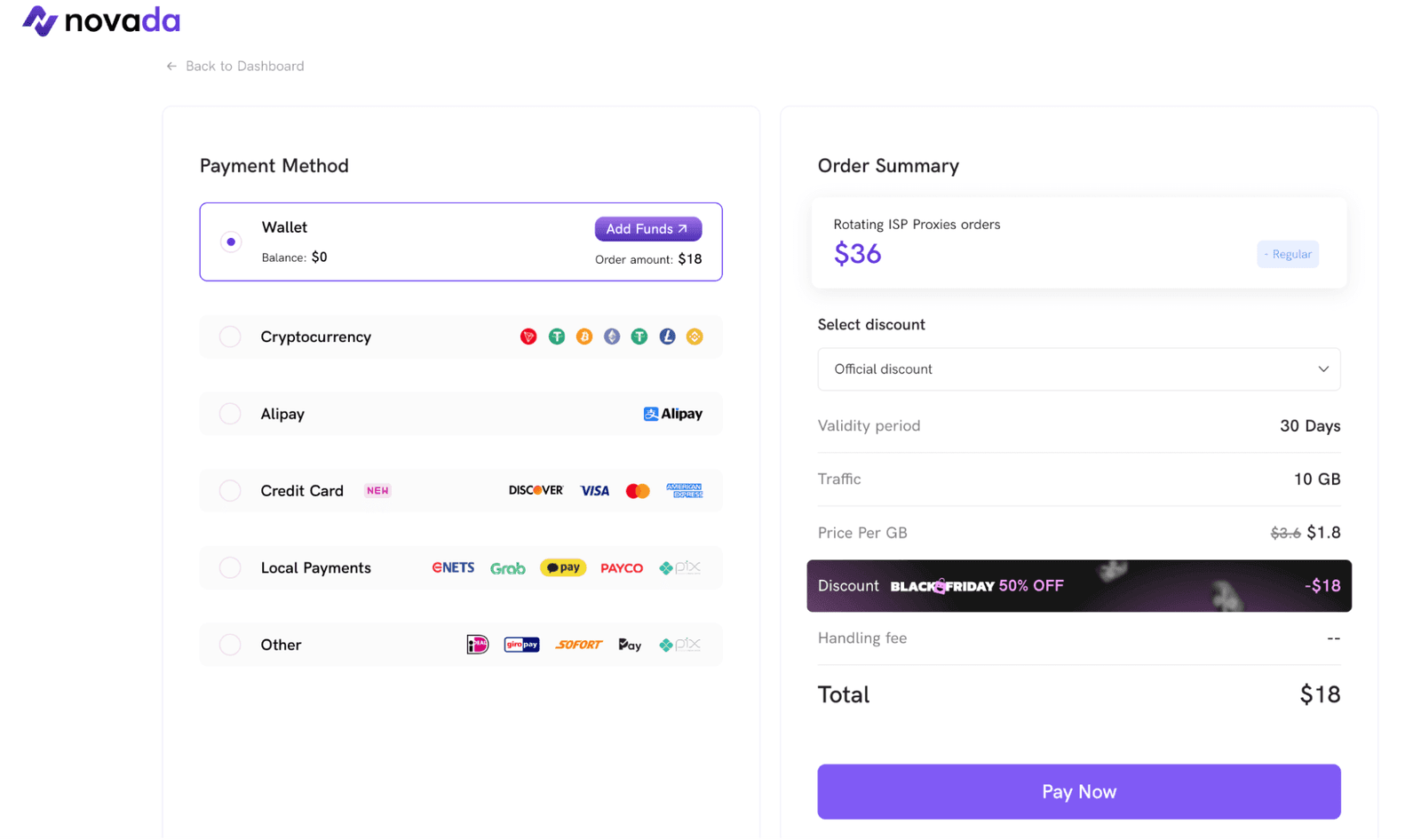 Novada Webpage