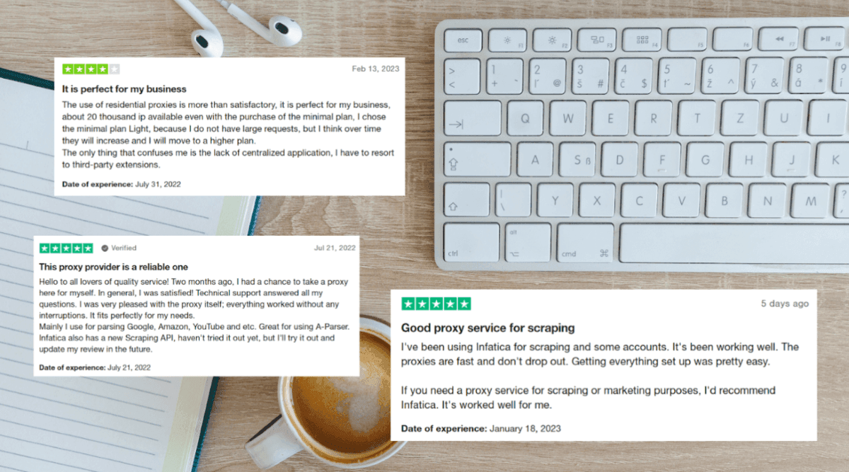 Отдельные отзывы Trustpilot о компании Infatica