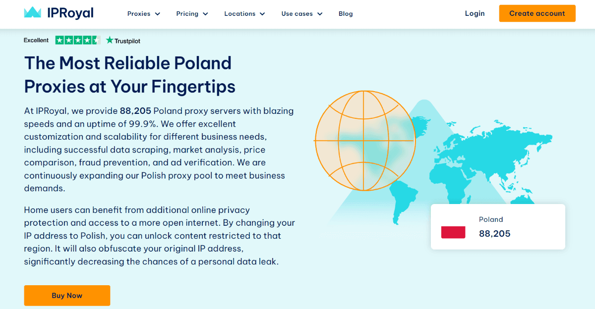 Вебсайт IPRoyal