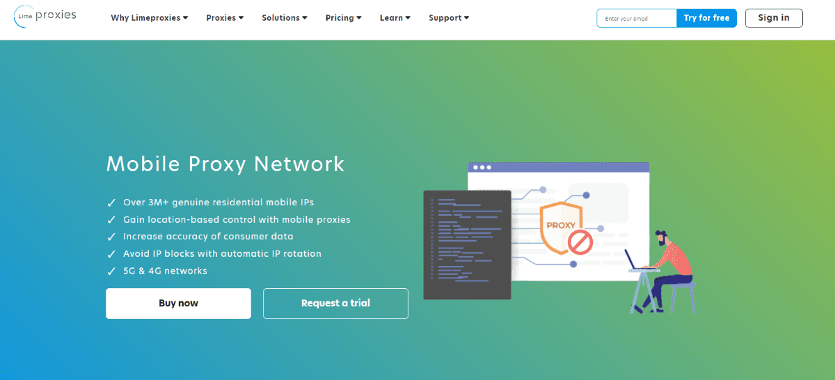 Вэбсайт LimeProxies