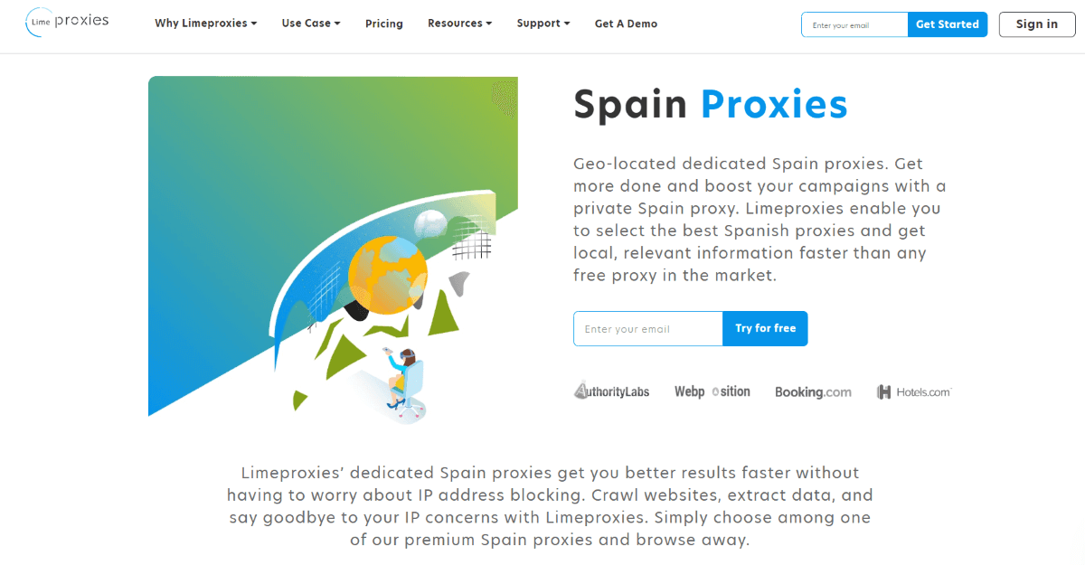 Limeproxies homepage
