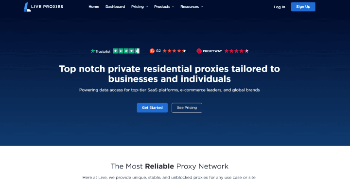LiveProxies.io website