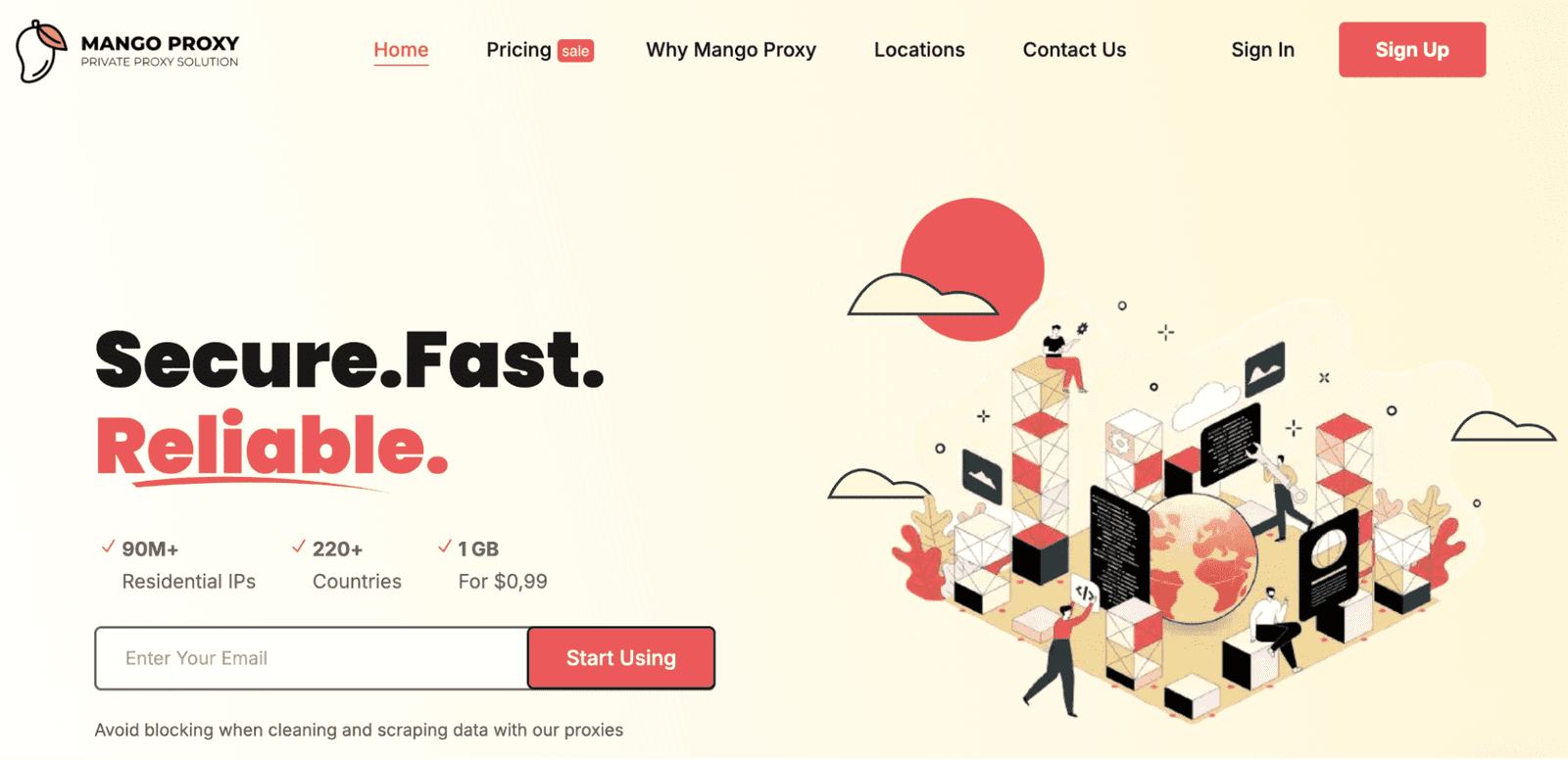 MangoProxy homepage
