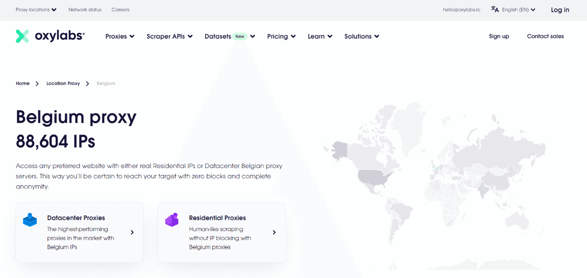 Сайт Oxylabs