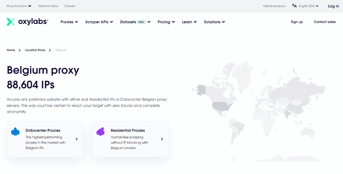 Oxylabs website