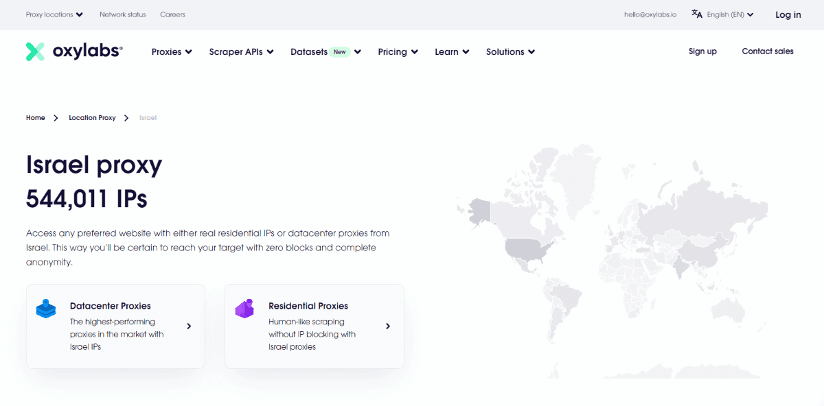 Oxylabs homepage