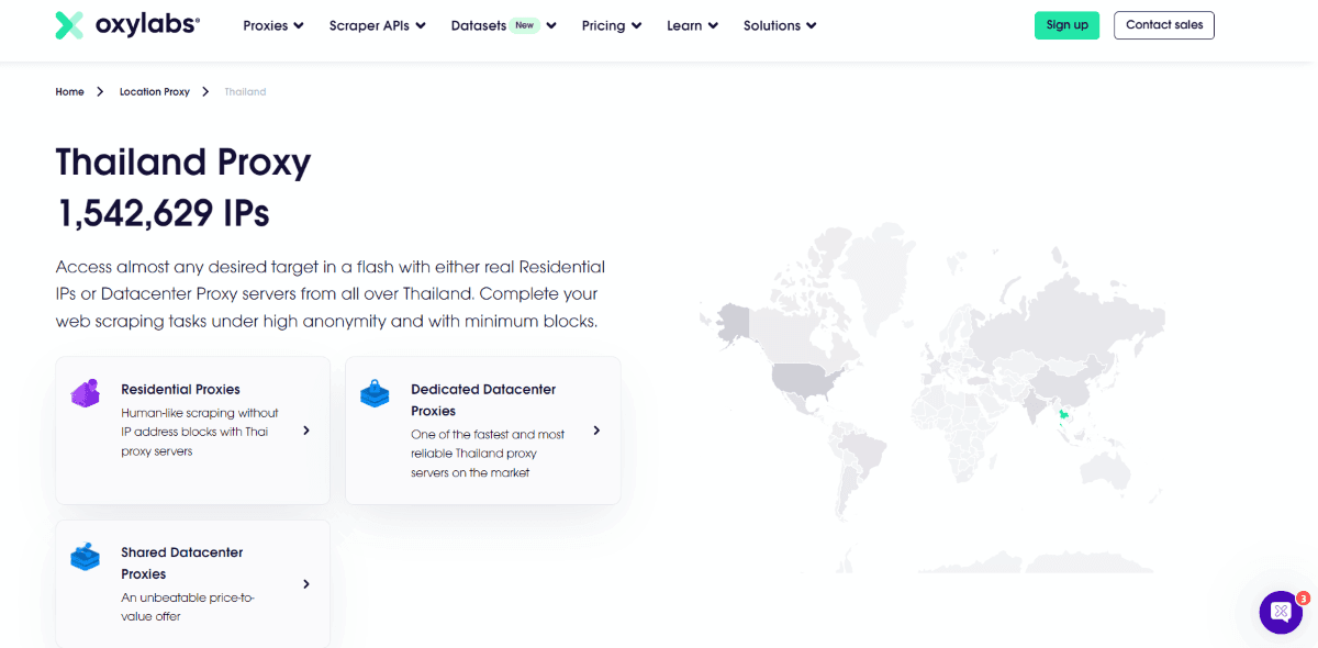 Главная страница Oxylabs