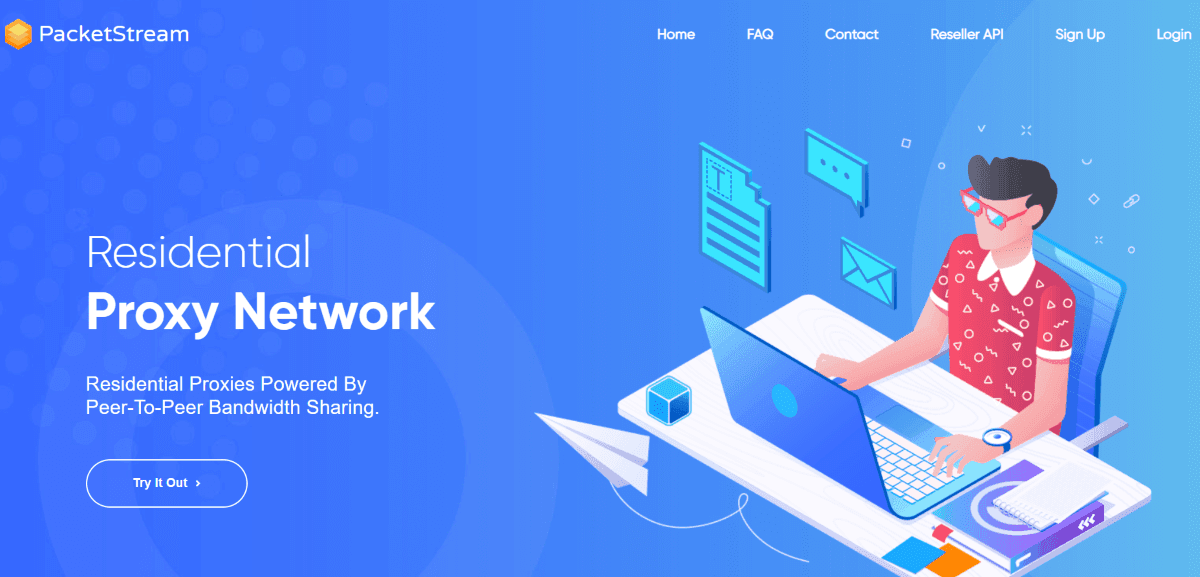 Домашняя страница PacketStream