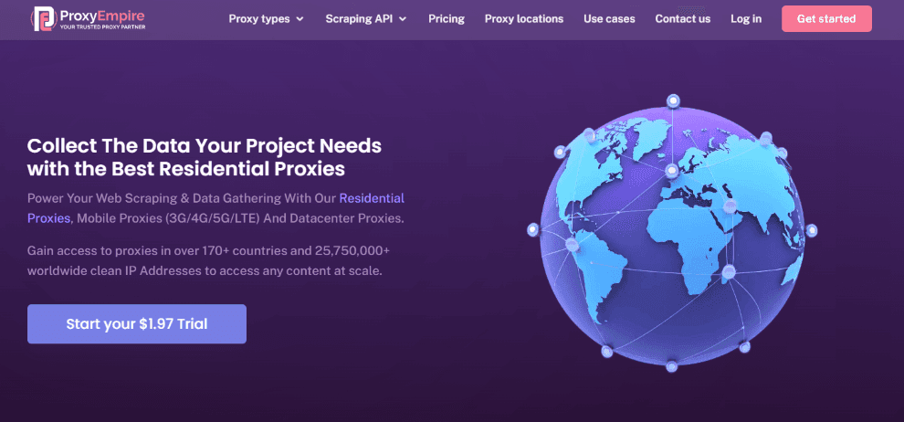 Главная страница Proxyempire
