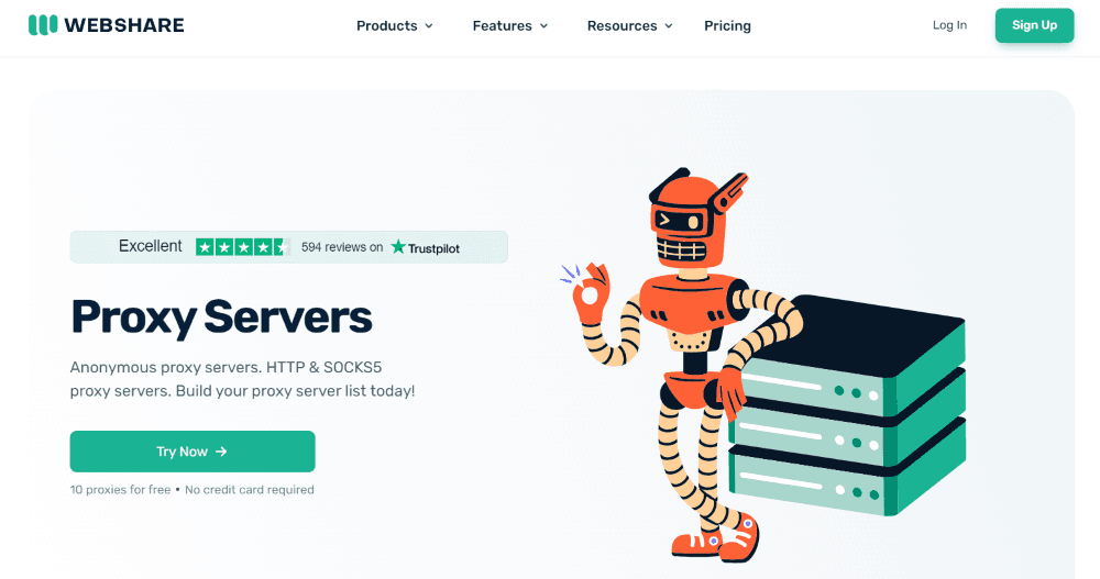 Webshare main page
