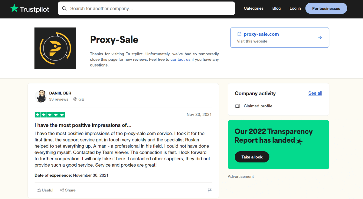 Proxy-Sale’s profile on TP