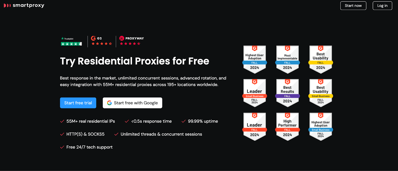 SmartProxy has a diverse Pornhub proxy offering