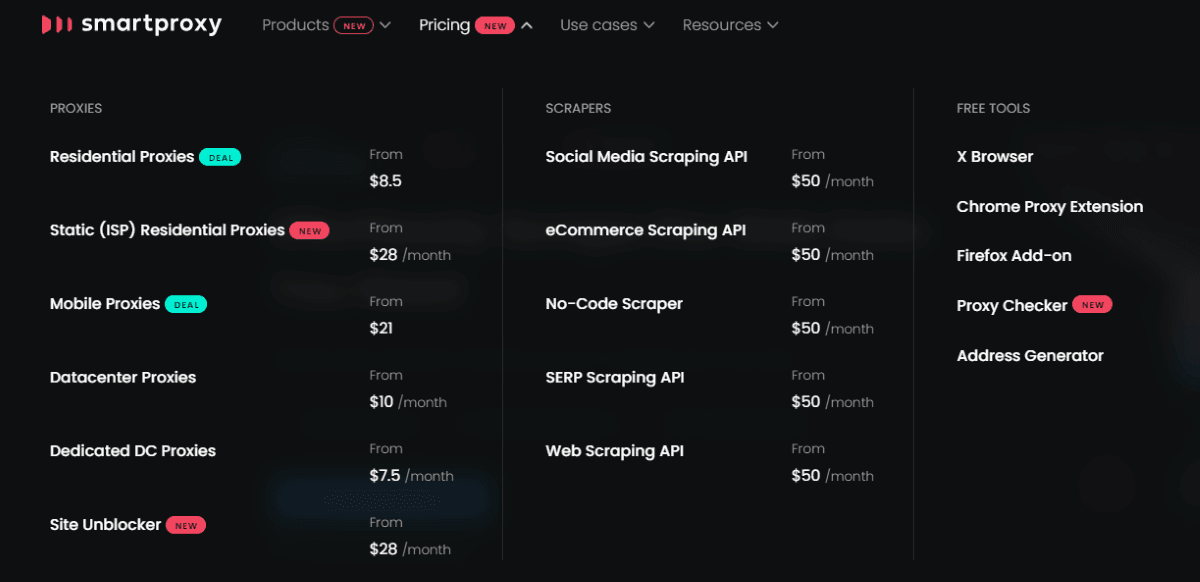 SmartProxy pricing