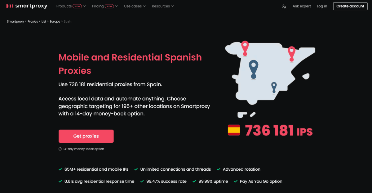 Smartproxy homepage