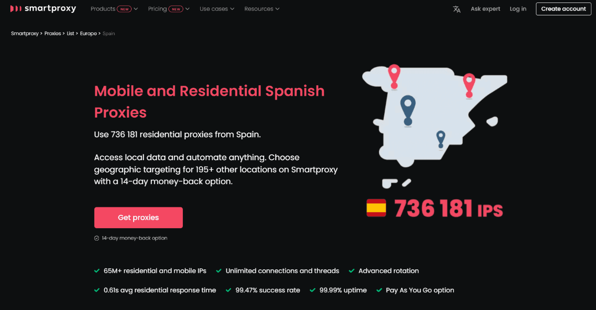 Домашняя страница Smartproxy