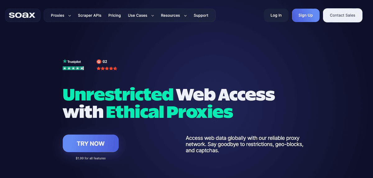 SOAX – best for targeting specific geolocations