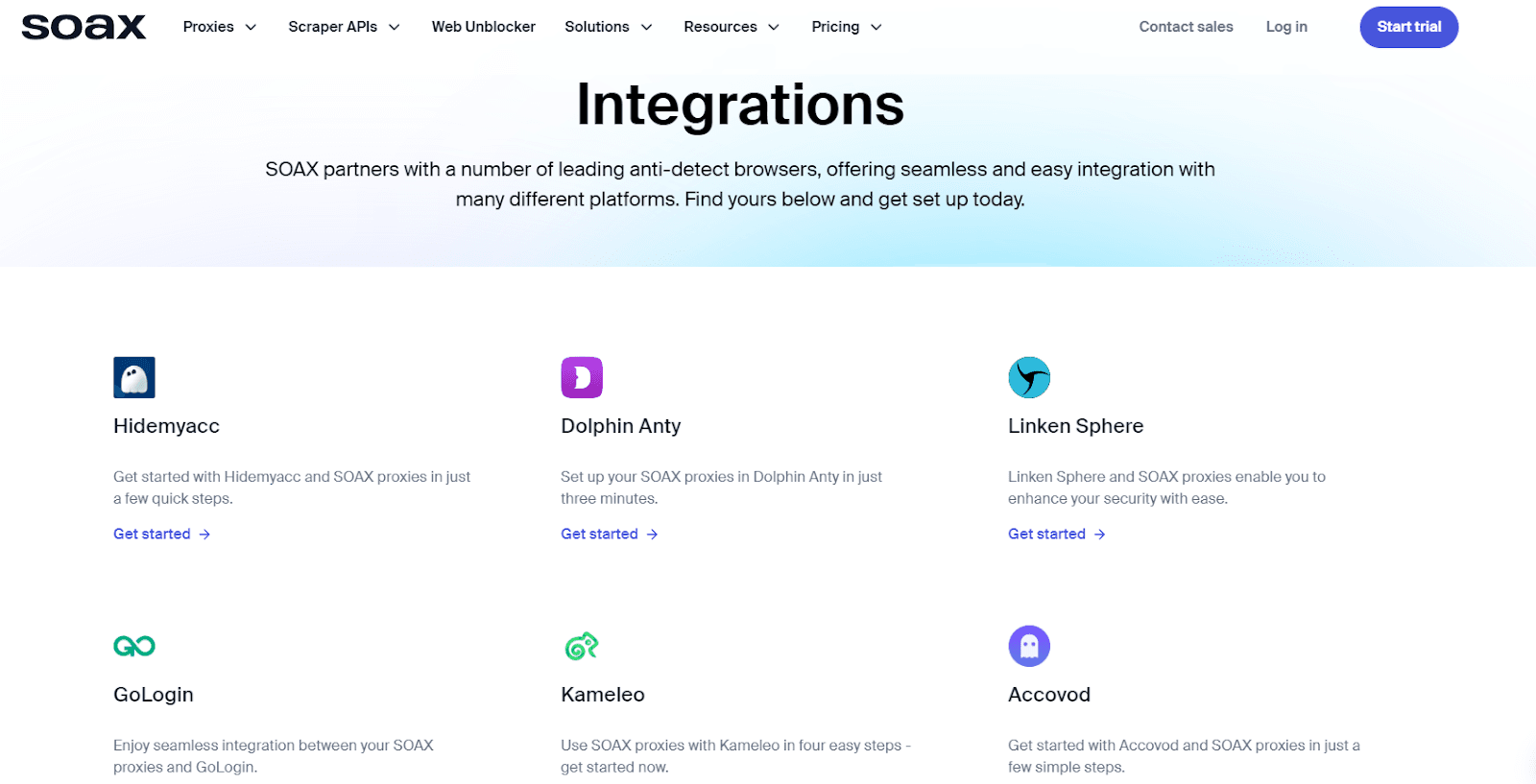 soax-integrations