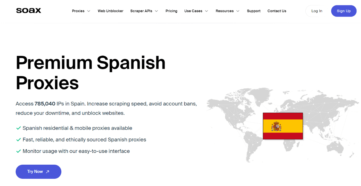 Soax homepage