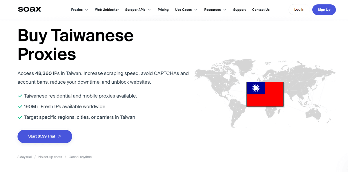Soax main page