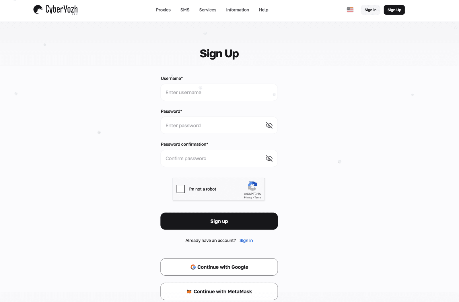 CyberYozh App Webpage