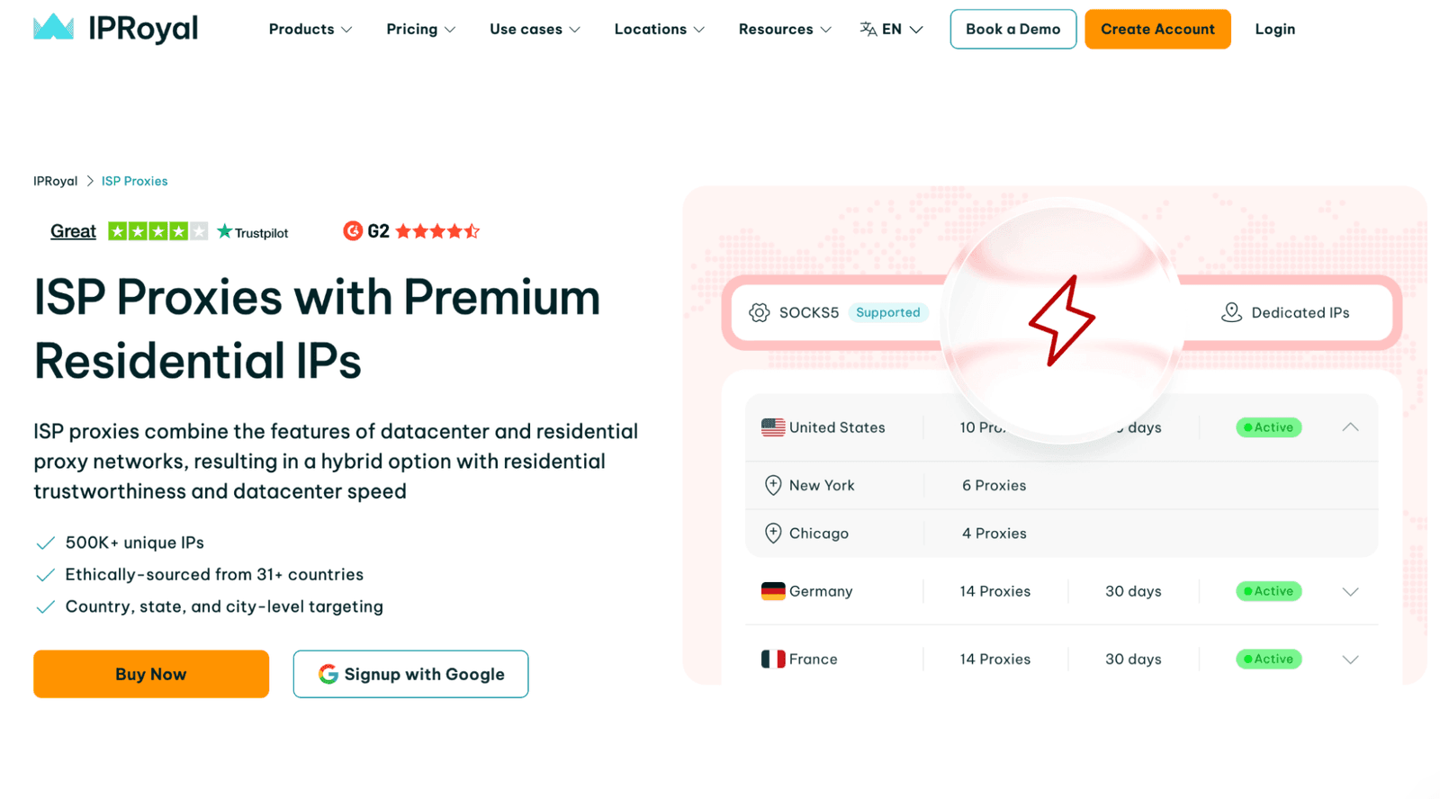 IpRoyal Webpage