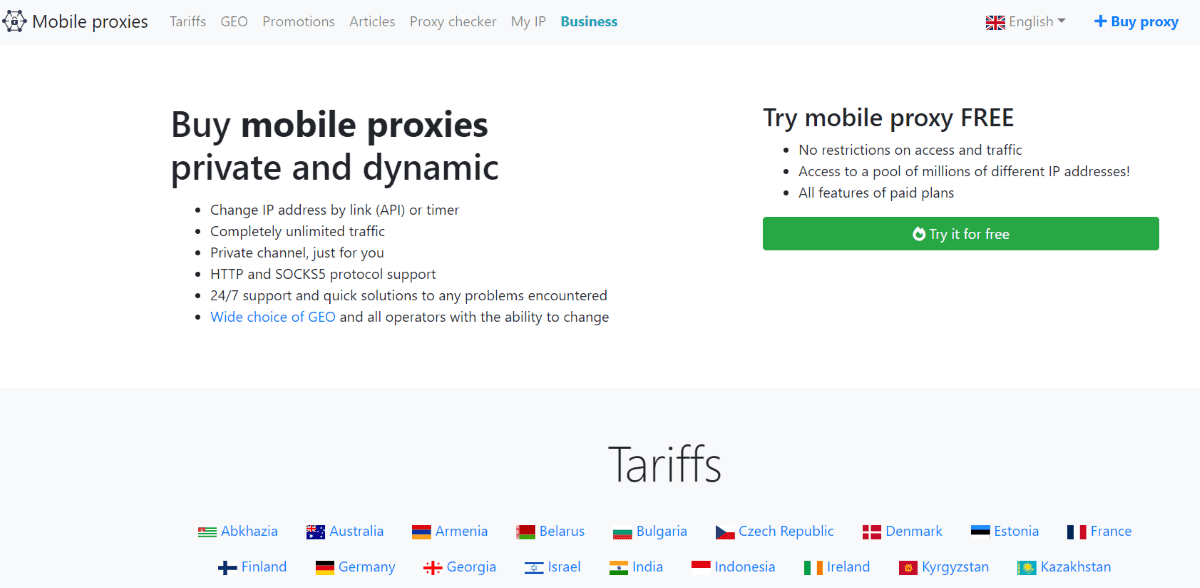 The company’s website
