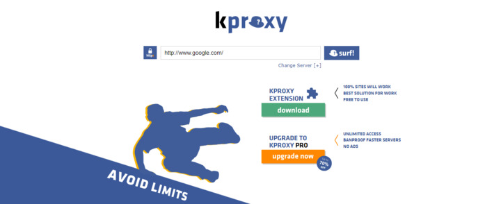 KProxy is a free option promising simple downloading and installing