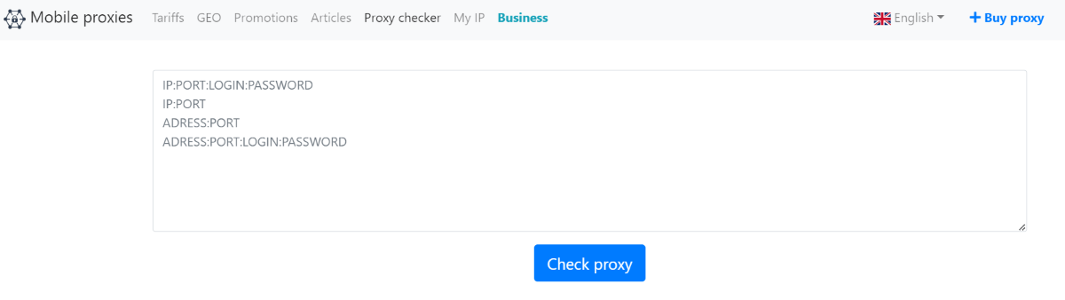 The company’s online proxy checker