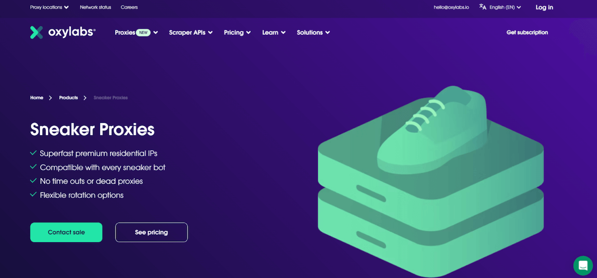 Oxylabs homepage