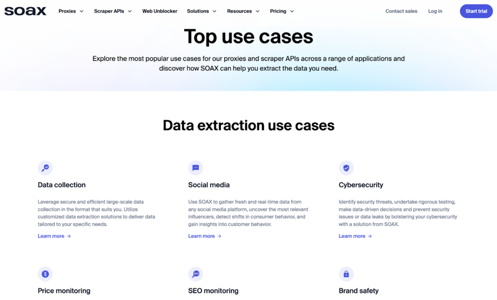 Soax proxy use cases