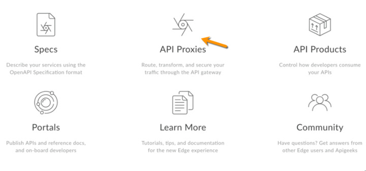 Dashboard to get API proxies