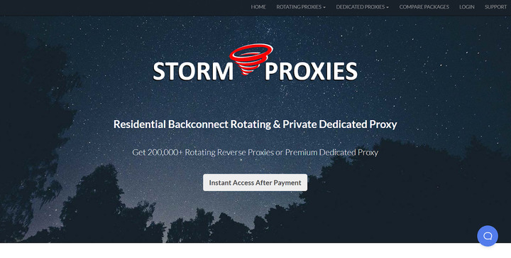 Stormproxies main page