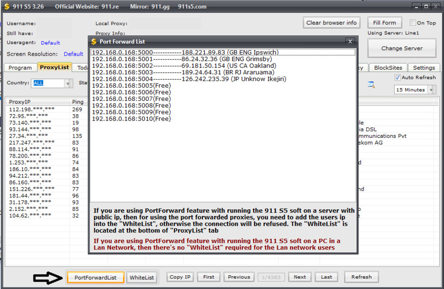 Mac Setup Port forward