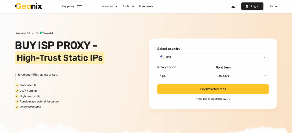 IPs sourced from real Internet providers