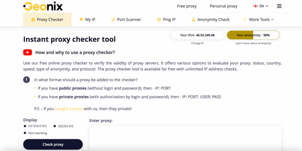 Tools for proxy validation, speed tests, and IP reputation checks