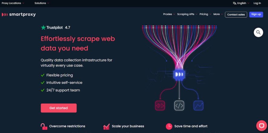 Smartproxy site homepage