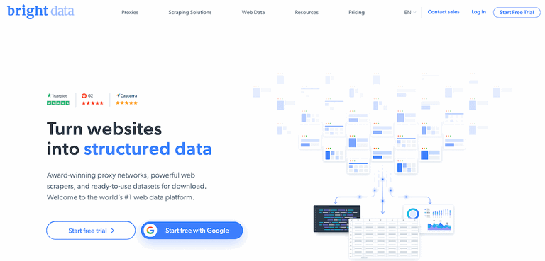 Bright Data homepage