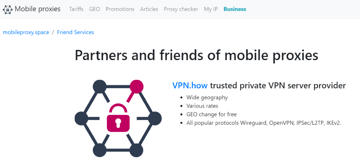 MobileProxy partners with many services