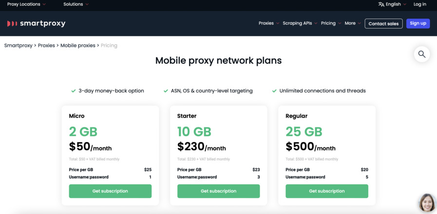 smartproxy prices pages